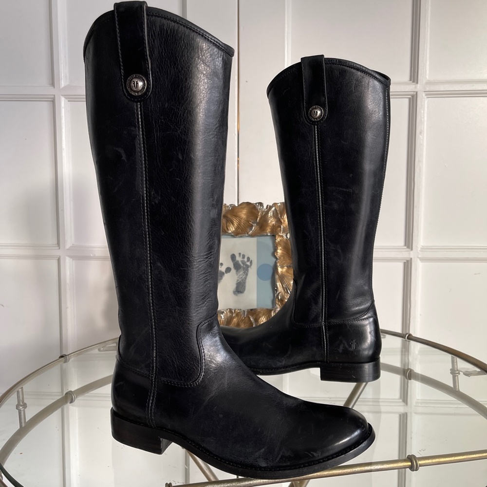 NEW!  Frye Melissa Button Inside Zip Leather Boot size 7